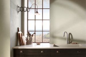 Kitchen counter free of clutter