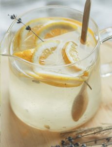 Lavender lemonade drink