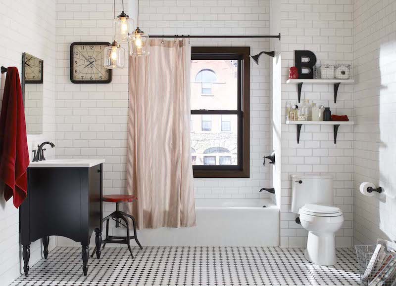 Brooklyn Style Bathroom with light shining through window