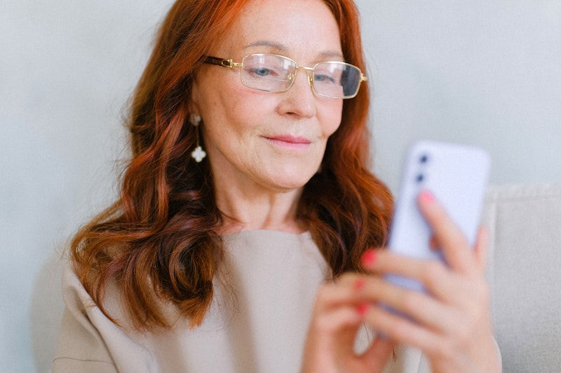 woman on smartphone