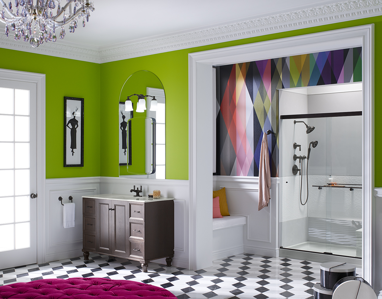 colorful bathroom