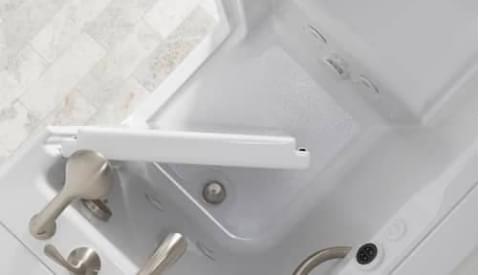 ariel view of walk-in bath with extra wide door