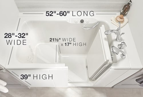 Walk-In Bath Dimensions