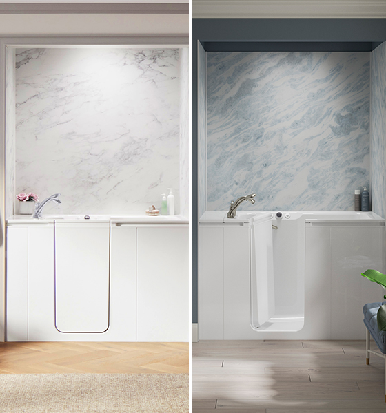 KOHLER Luxstone shower wall upgrage options